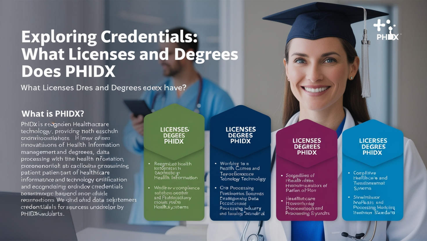 What Licenses and Degrees Does PHIDX Have